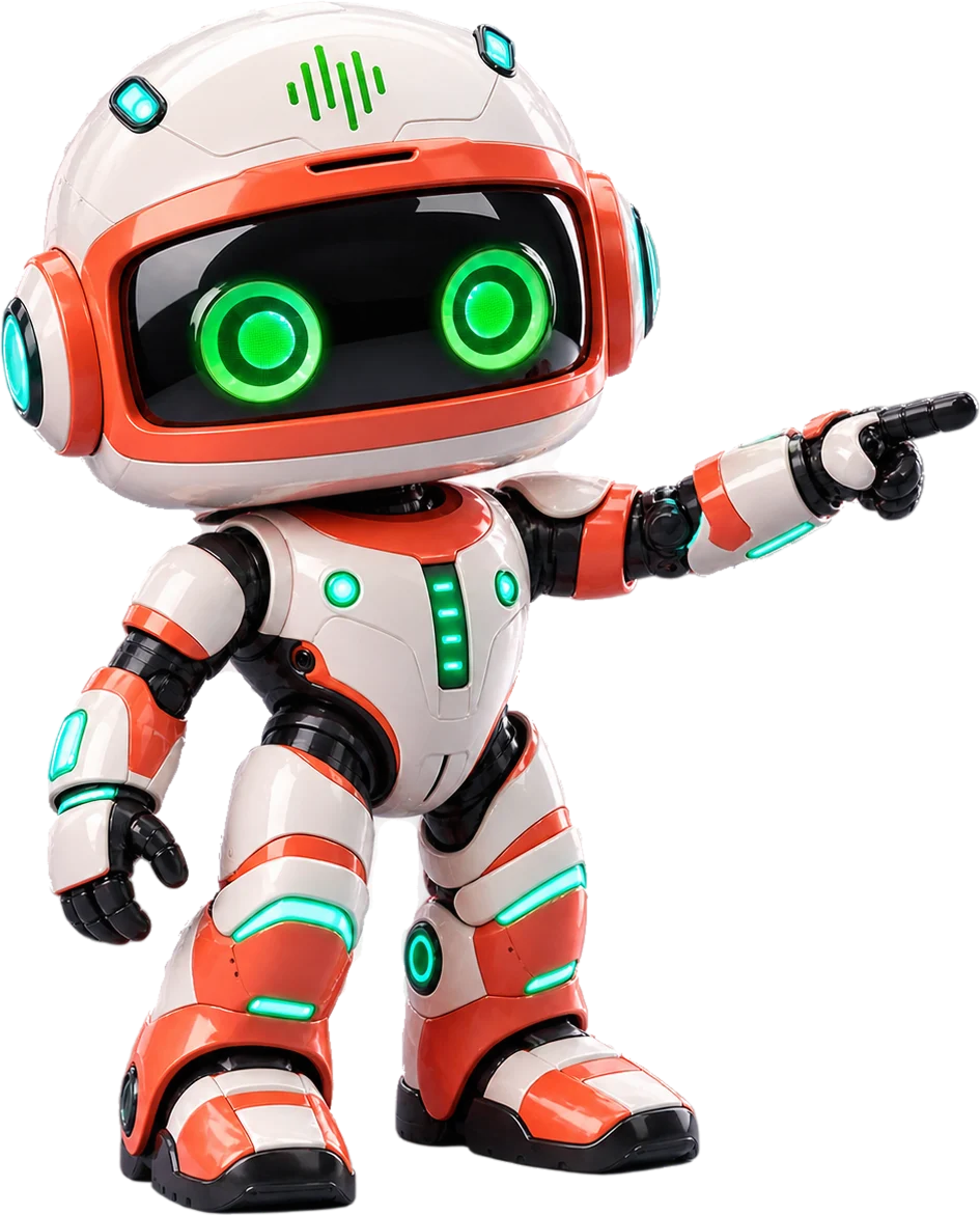 Oscar, the MEGA.AI agent, pointing the way